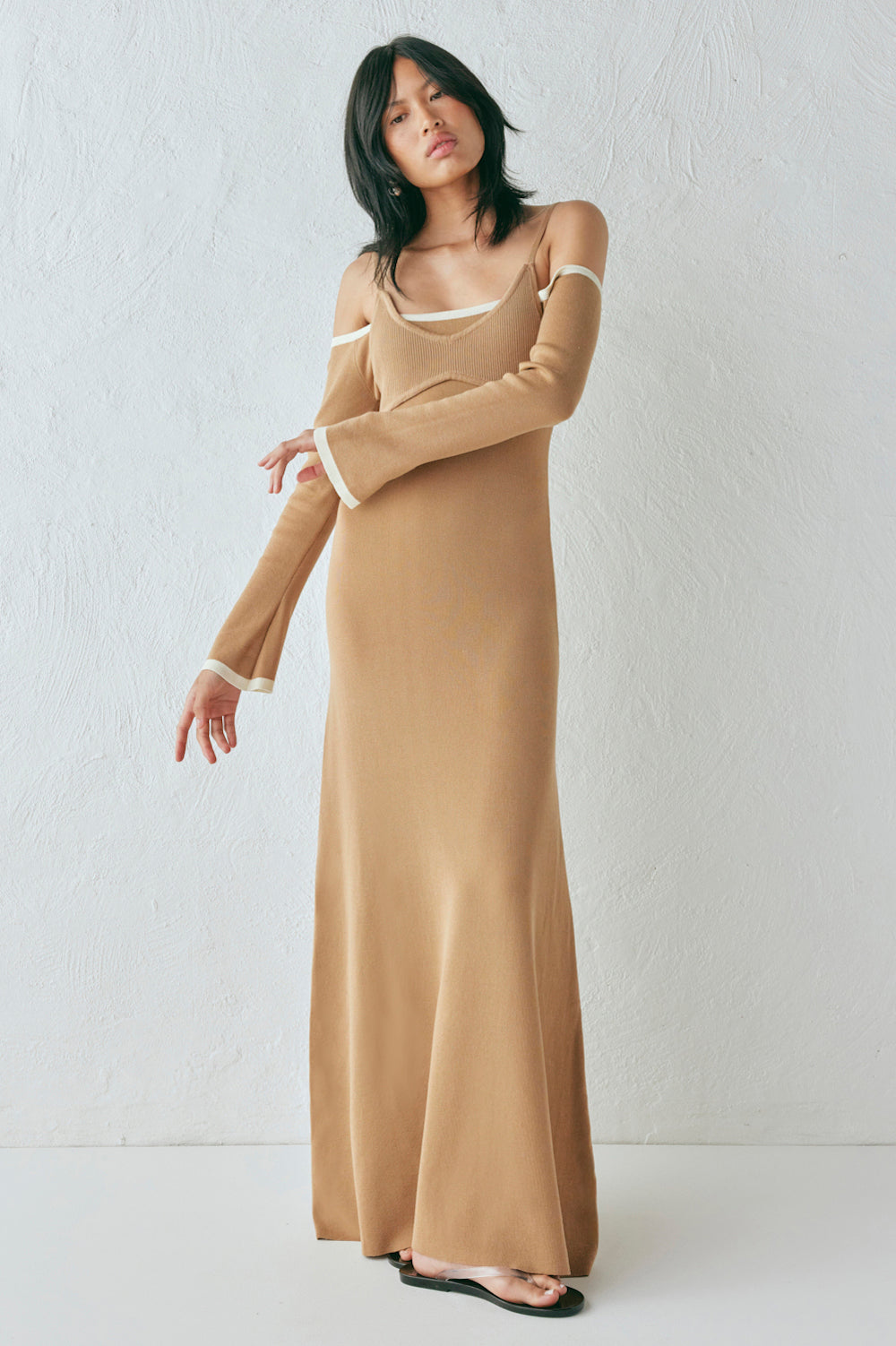 Marlee Knit Maxi Dress Tan