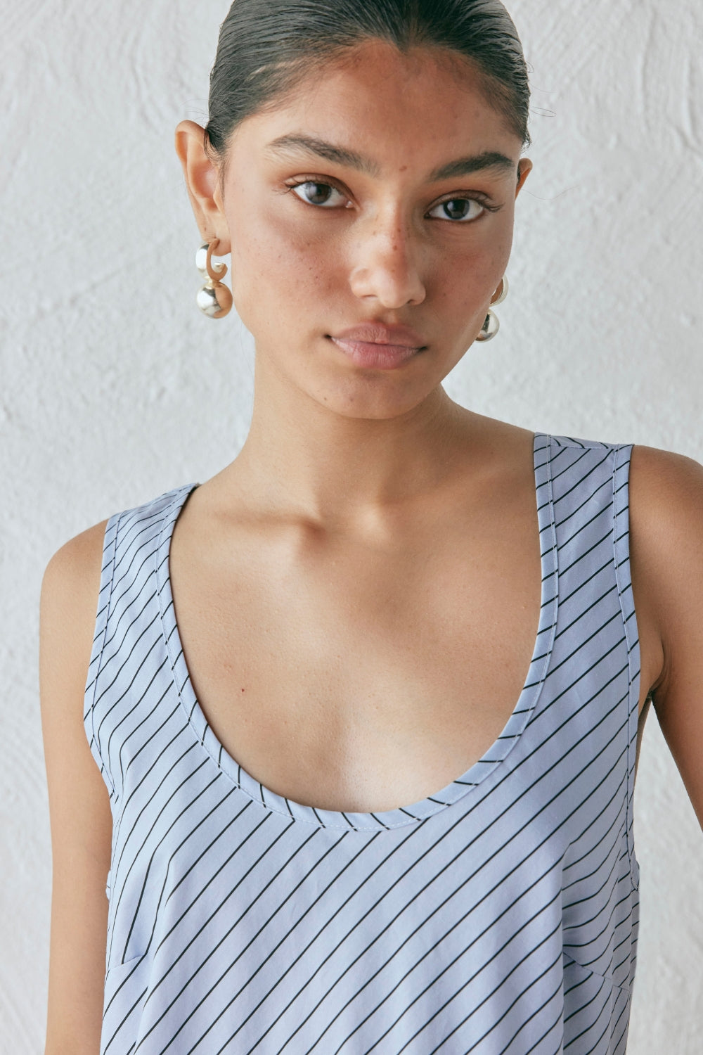 Kajal Maxi Dress Blue Stripe