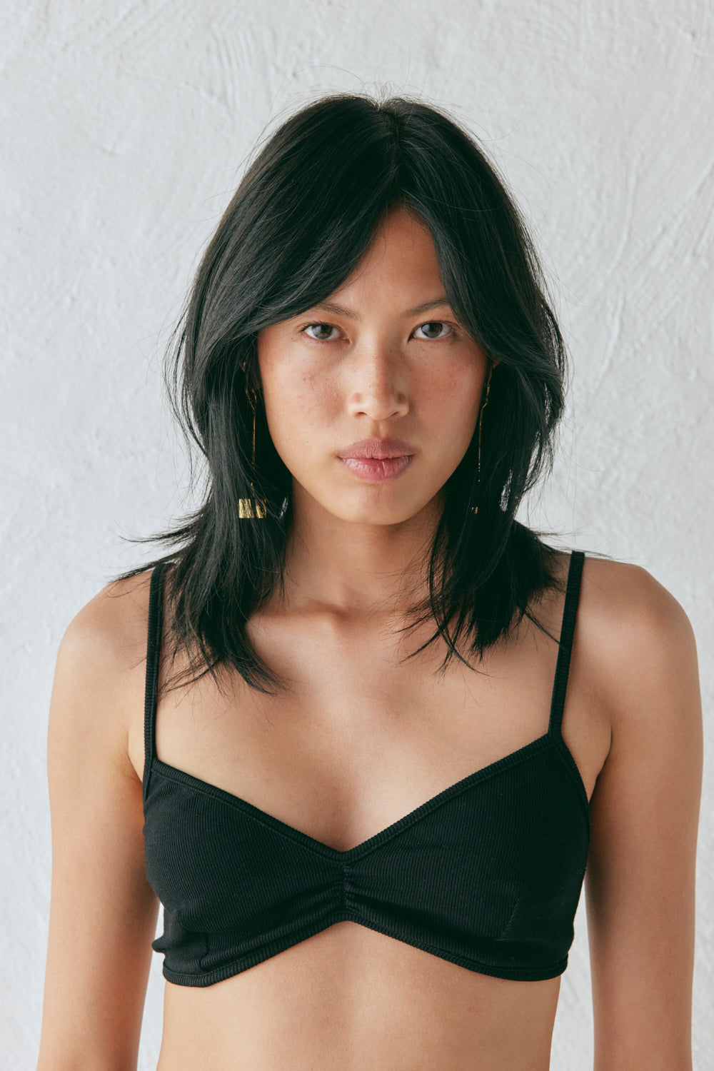 Harper Ribbed Bralette Black