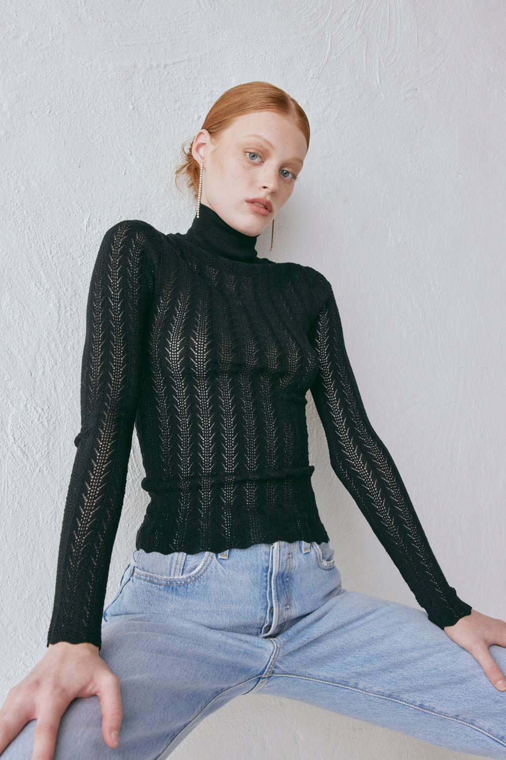 Harriet Knit Skivvy Black