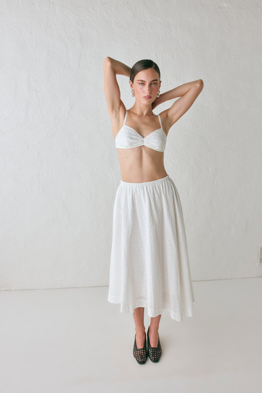 Harper Anglaise Bralette White