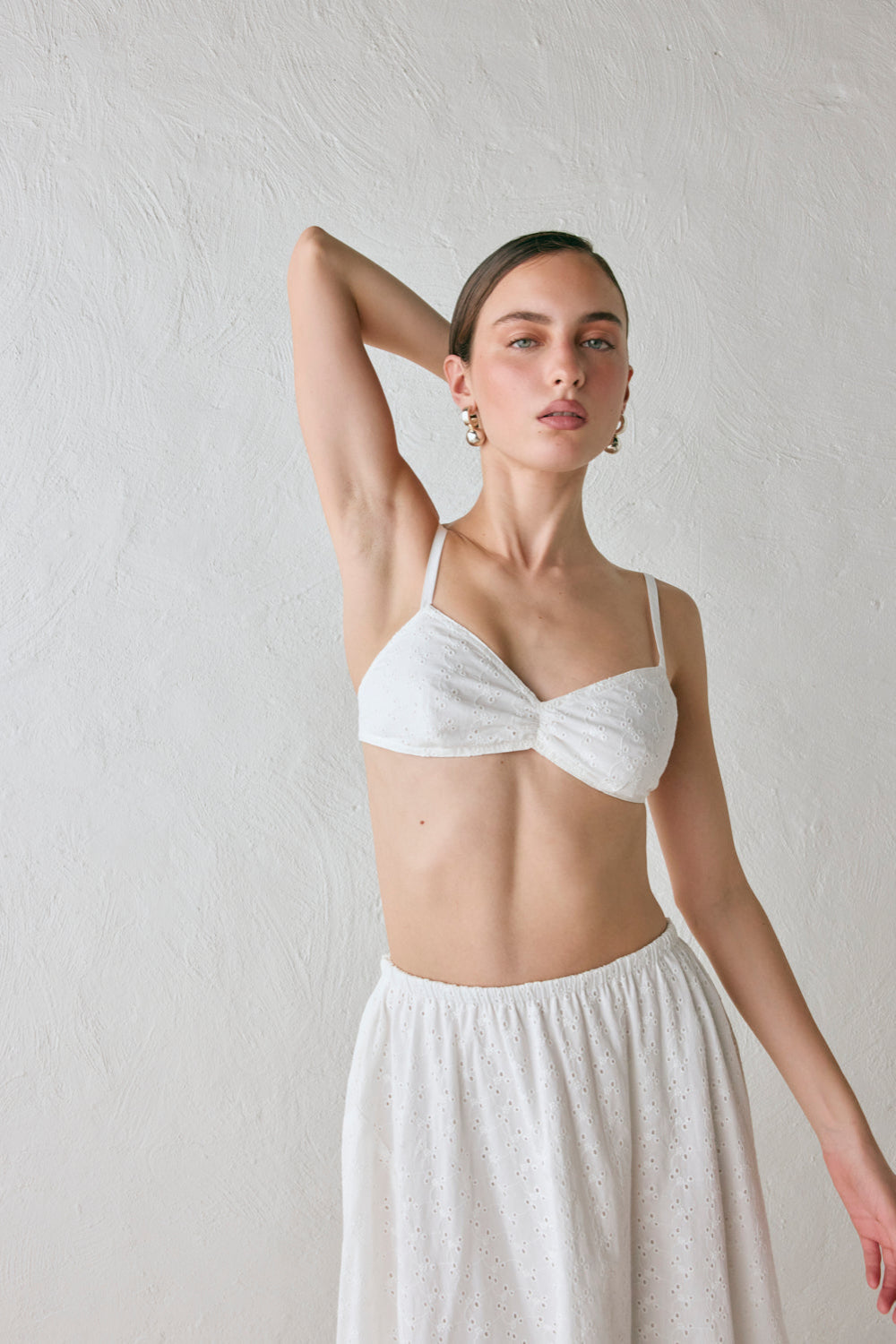 Harper Anglaise Bralette White