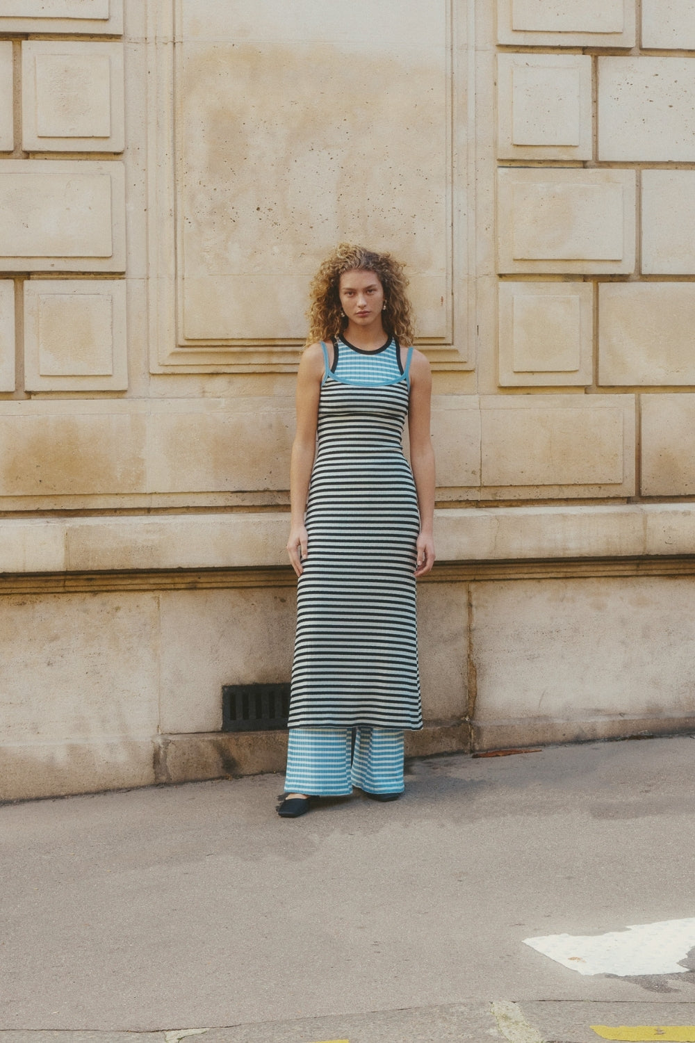 Fara Maxi Dress Black Stripe