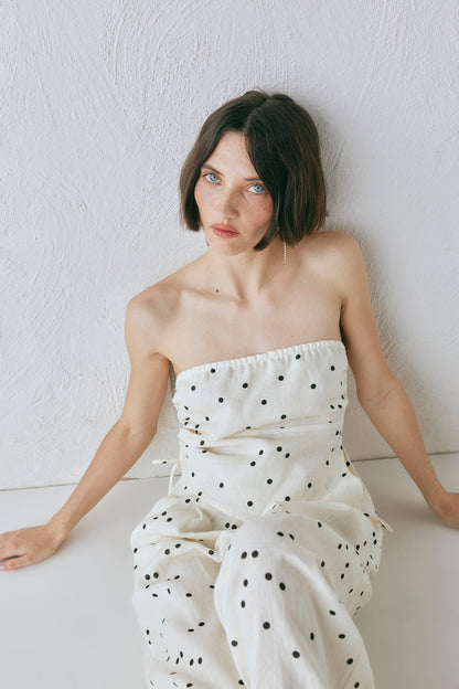 Sunrays Linen Top Dot