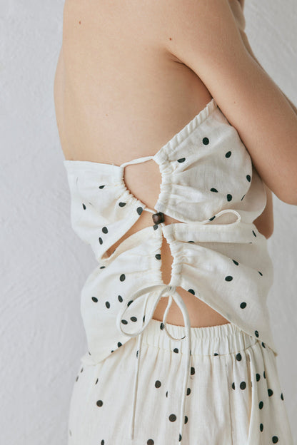 Sunrays Linen Top Dot