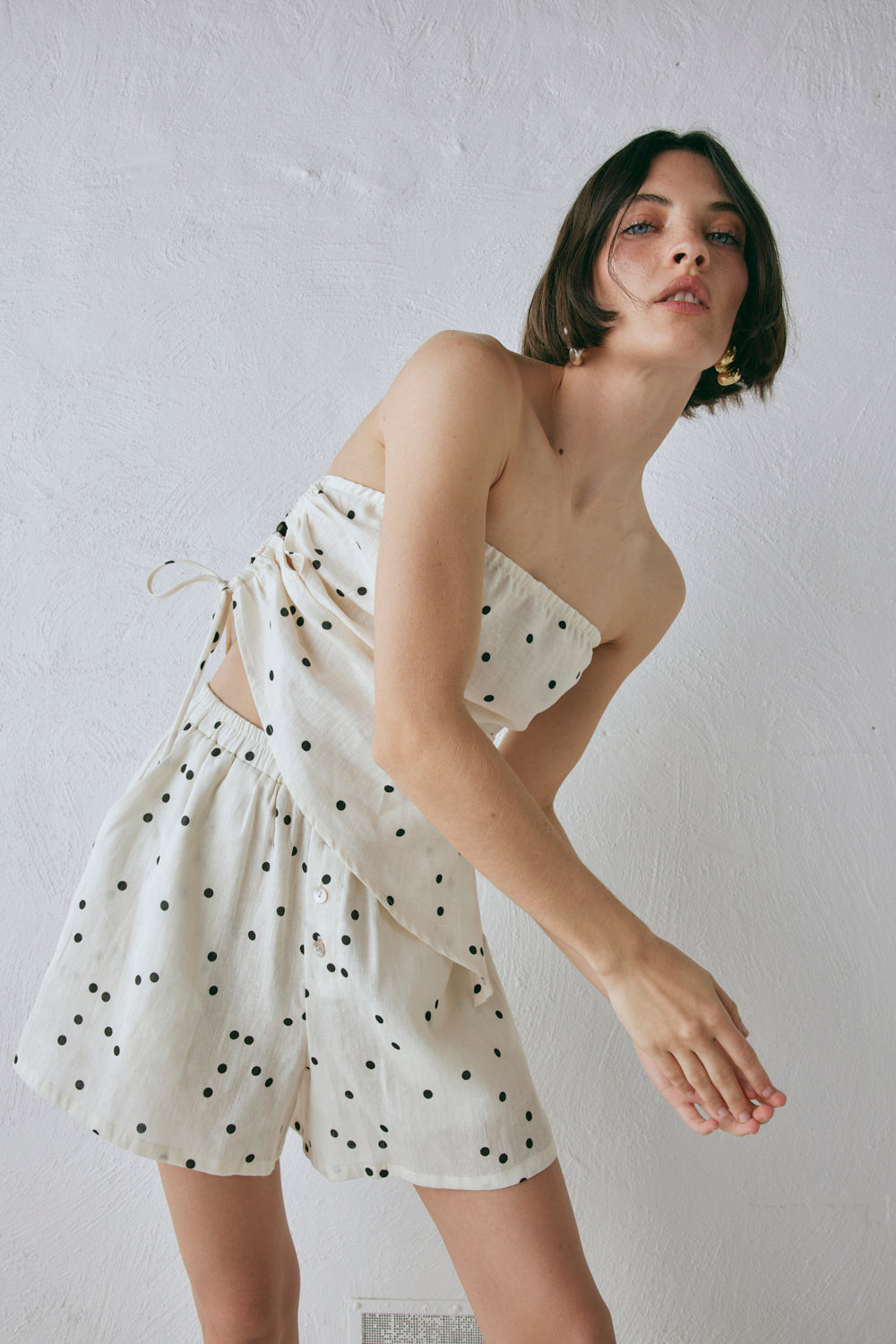 Sunrays Linen Top Dot