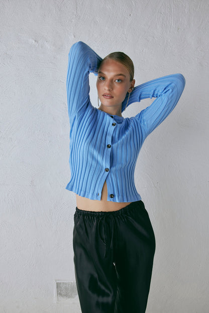 Hattie Knit Top Blue