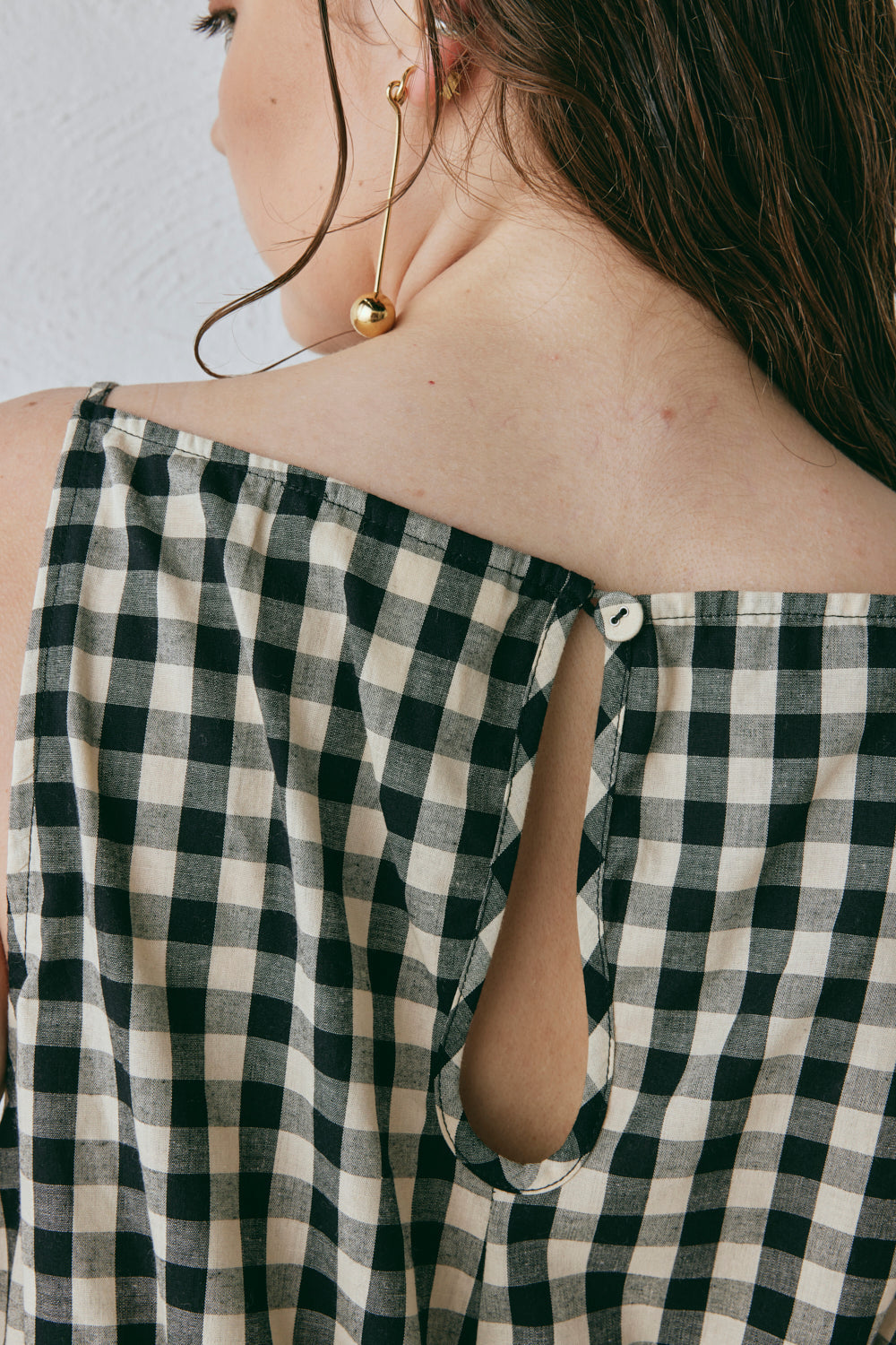 Indi Top Black Check