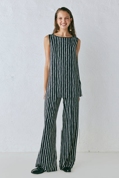 Aster Top Black Stripe