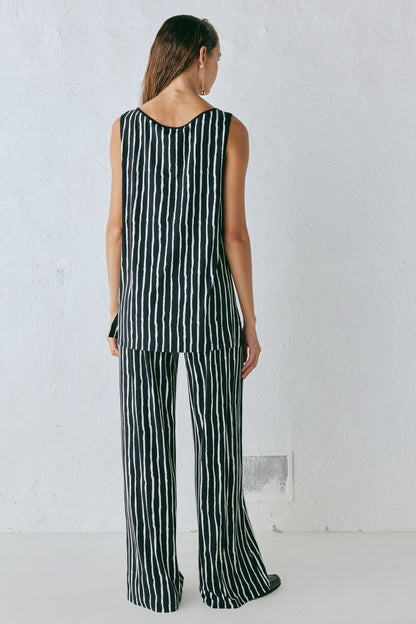 Aster Top Black Stripe