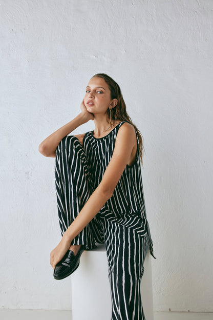 Aster Top Black Stripe