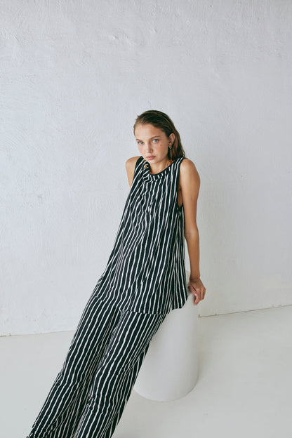 Aster Top Black Stripe