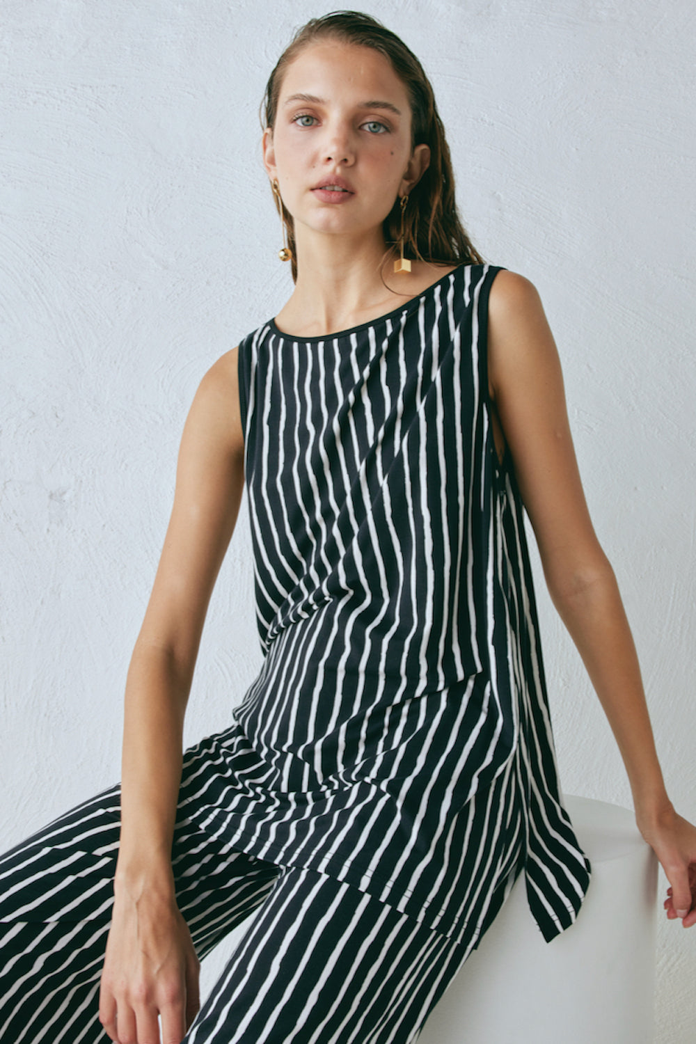 Aster Top Black Stripe