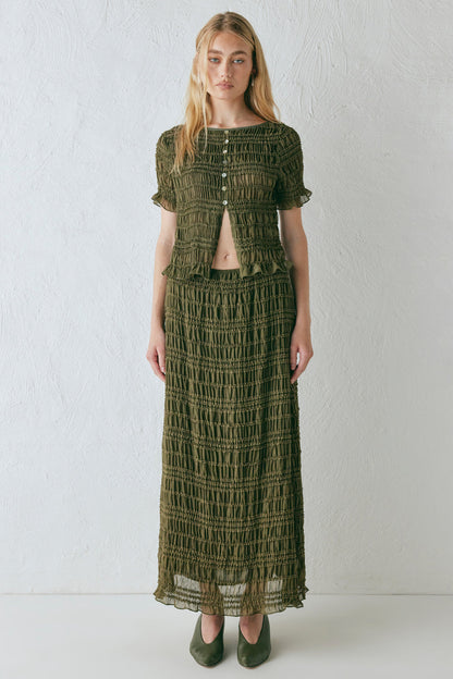 Mia Midi Skirt Khaki