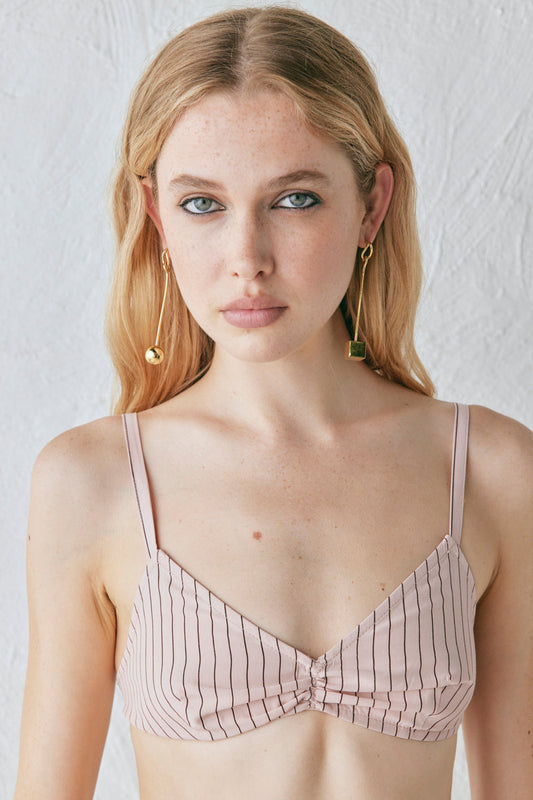 Harper Bralette Pink Stripe