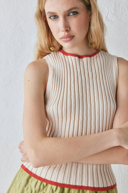 Devin Knit Top Cream