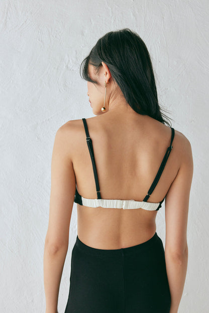 Harper Ribbed Bralette Black