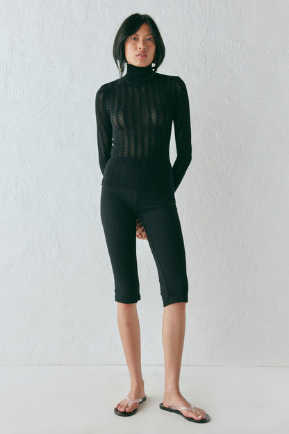 Harriet Knit Skivvy Black