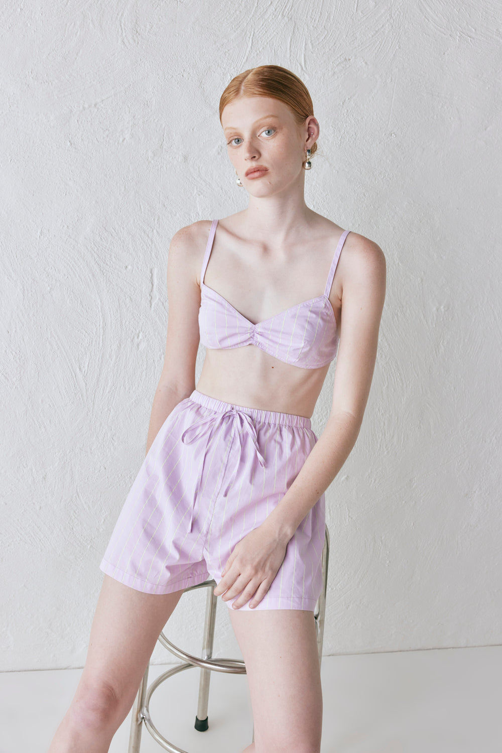 Harper Bralette Lilac Stripe