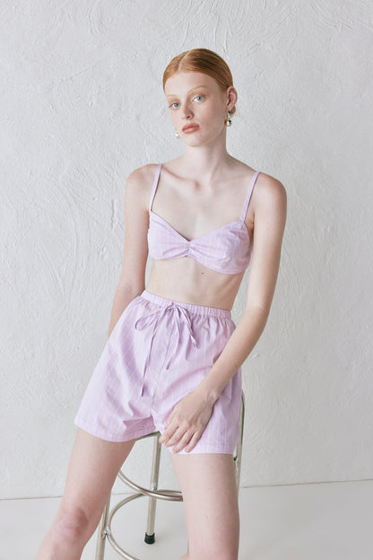 Harper Bralette Lilac Stripe