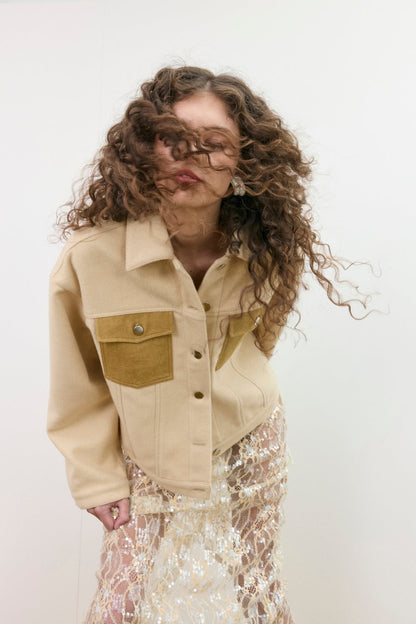 Elani Trucker Jacket Oat