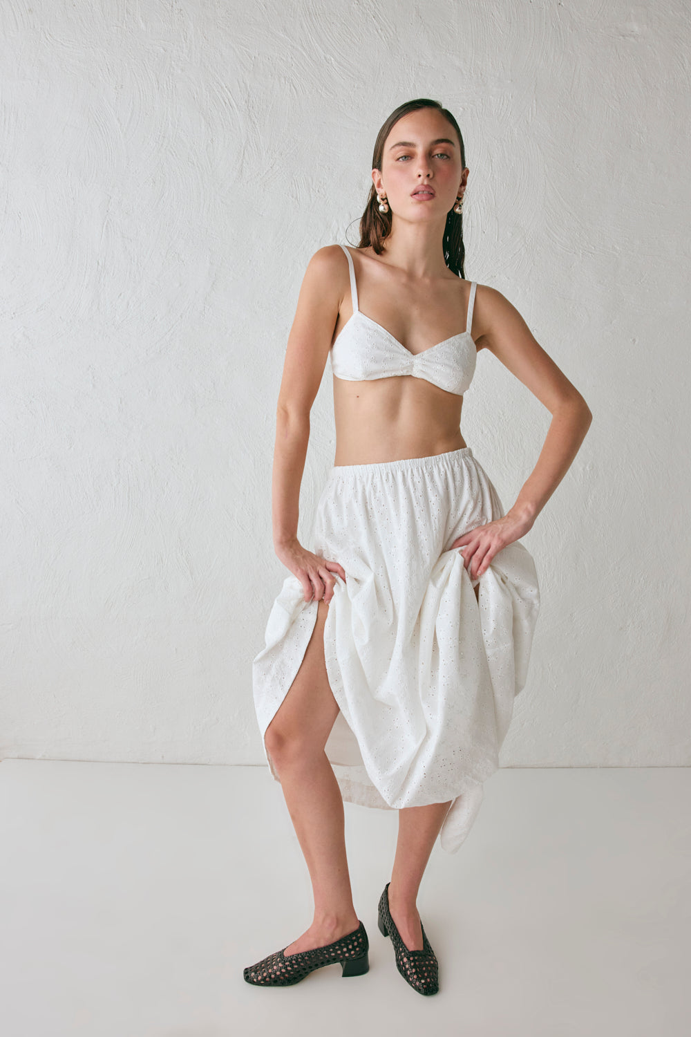 Harper Anglaise Bralette White