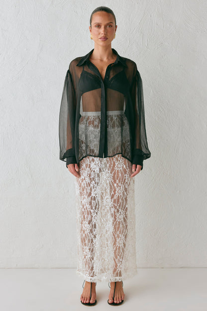 Kendal Sheer Shirt Black