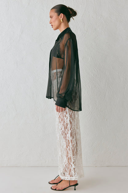 Kendal Sheer Shirt Black