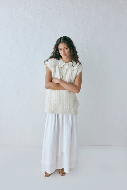 Zita Knit Vest Cream