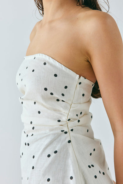 Gaia Linen Mini Dress Dot