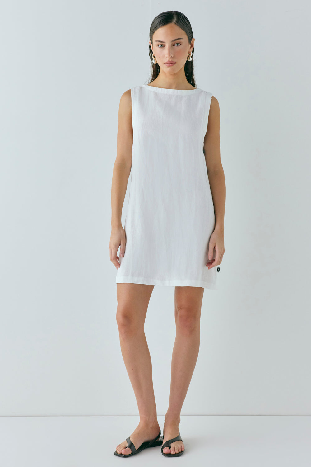 Annabelle Linen Mini Dress White