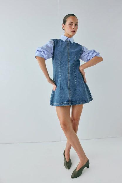 Lolita Denim Mini Dress Blue