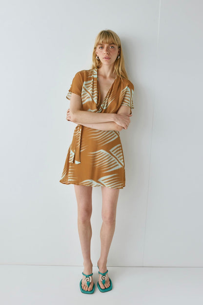 Salma Wrap Mini Dress Efi